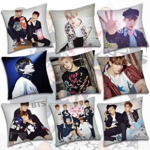 16″ Bangtan Boys Pillow Cushion Cover Accessories Cushions Plush Merch cb5feb1b7314637725a2e7: A|B|C|D|E|F|G|H|I