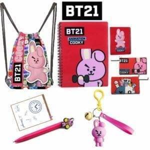 BT21 Drawstring Bag Backpack+Notebook+Pencil Case+Ballpoint Pen+Keychain School Gift BT21 Stationery cb5feb1b7314637725a2e7: CHIMMY|COOKY|KOYA|MANG 