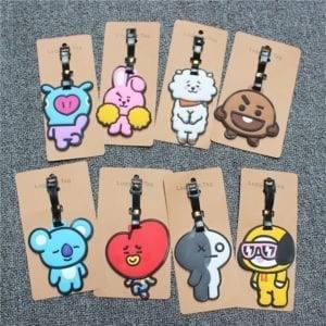 BT21 Baggage Boarding Tags Accessories BT21 Other Accessories cb5feb1b7314637725a2e7: CHIMMY|COOKY|KOYA|MANG 