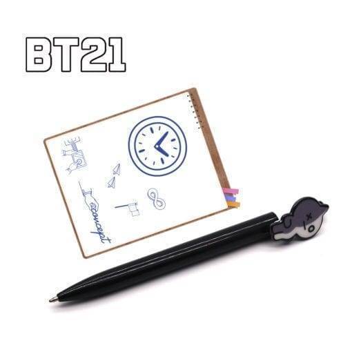 BT21 Notebook+Pencil Case+Ballpoint Pen+Keychain Pendant School Gift Set BT21 Notebook Stationery Brand Name: ohcomics