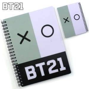 BT21 Notebook+Pencil Case+Ballpoint Pen+Keychain Pendant School Gift Set BT21 Notebook Stationery Brand Name: ohcomics 