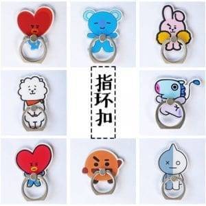 BT21 Cute Cartoon Mobile Phone Ring Mount BT21 For Phone cb5feb1b7314637725a2e7: A|B|C|D|E|F|G|H 