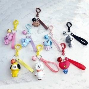 1pc KPOP BTS BT21 Cartoon Keychain Key Holder Chain Bag Pendant Accessories Keyring Jewelry YLM9514 BT21 Key Chain cb5feb1b7314637725a2e7: Cookies|Gog|Heart|Horse|Koala|Rabbit|Sheep|VAN 