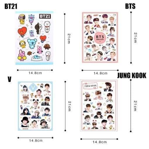 New Hot BT21 Stickers BT21 Stickers cb5feb1b7314637725a2e7: A|B|BT21|BTS-2|C|D|E|F|G|H|JUNG KOOK-2|TKDC5C86-7V-2