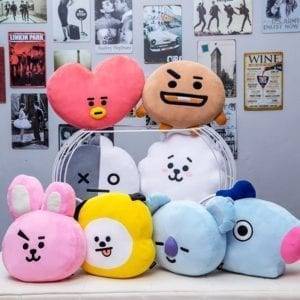 BT21 Cute Plush Cushion Dolls (35cm) BT21 Plush Merch Plushies cb5feb1b7314637725a2e7: Chocolate|Light Grey|Royal Blue|white|Blue|Pink|Red|Yellow 