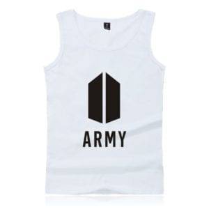 BTS ARMY Classic Members Tank Top White Army Logo Tank Top cb5feb1b7314637725a2e7: Army|J-Hope|Jin|Jungbook|RM|Suga|V 