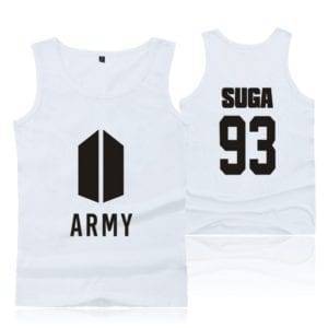 BTS ARMY Classic Members Tank Top White Army Logo Tank Top cb5feb1b7314637725a2e7: Army|J-Hope|Jin|Jungbook|RM|Suga|V 