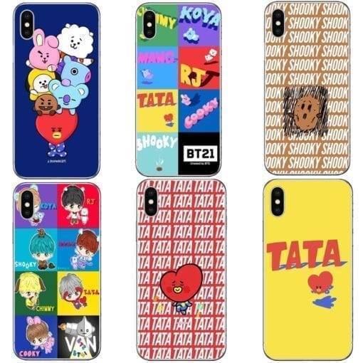 BT21 Phone Case Covers BT21 For Phone cb5feb1b7314637725a2e7: Beige|black|Clear|Gold|gray|Ivory|Lavender|Multi|Army Green|Blue|Brown|Dark Grey|Green|Khaki|Orange|Pink|Purple|Sky Blue