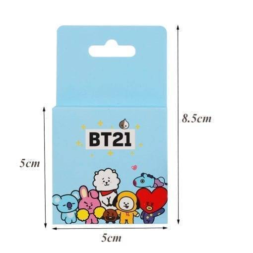 BT21 Cute Washi Paper Tape Accessories BT21 Other Accessories Stationery Sticker Stickers cb5feb1b7314637725a2e7: 01|02