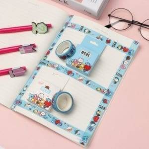 BT21 Cute Washi Paper Tape Accessories BT21 Other Accessories Stationery Sticker Stickers cb5feb1b7314637725a2e7: 01|02 