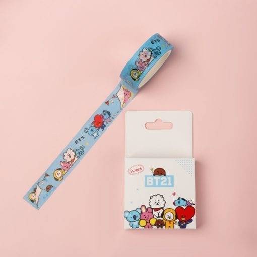 BT21 Cute Washi Paper Tape Accessories BT21 Other Accessories Stationery Sticker Stickers cb5feb1b7314637725a2e7: 01|02