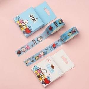 BT21 Cute Washi Paper Tape Accessories BT21 Other Accessories Stationery Sticker Stickers cb5feb1b7314637725a2e7: 01|02 