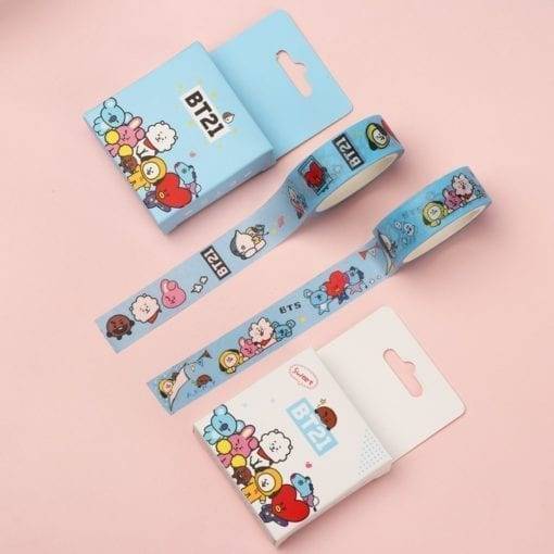 BT21 Cute Washi Paper Tape Accessories BT21 Other Accessories Stationery Sticker Stickers cb5feb1b7314637725a2e7: 01|02