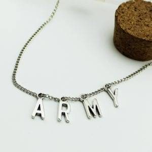 BTS ARMY Chain Pendant Accessories Army Logo Necklace cb5feb1b7314637725a2e7: ARMY Necklace 