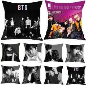 BTS 1PC Bedding Square Pillow (9 Styles) Accessories Cushions Other Accessories Plush Merch cb5feb1b7314637725a2e7: BTS-1|BTS-2|J-Hope|Jin|RM|Suga|V|JIMIN|Jung Kook 