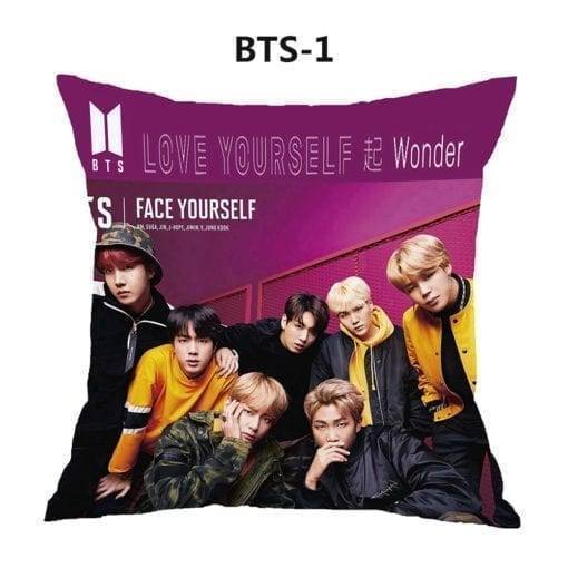 BTS 1PC Bedding Square Pillow (9 Styles) Accessories Cushions Other Accessories Plush Merch cb5feb1b7314637725a2e7: BTS-1|BTS-2|J-Hope|Jin|RM|Suga|V|JIMIN|Jung Kook