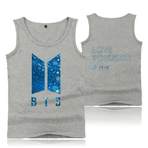 BTS Glitter Tank Top Love Yourself 'Tear' New Logo Tank Top cb5feb1b7314637725a2e7: black|gray|Navy Blue|white