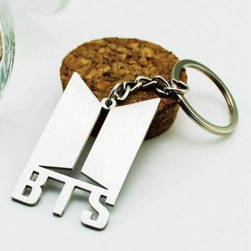 BTS Titanium Steel Pendant Keychain With BTS Logo Accessories Key Chain New Logo cb5feb1b7314637725a2e7: BTS