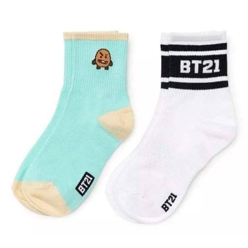 BT21 Comfortable Cotton Socks Accessories BT21 Socks cb5feb1b7314637725a2e7: BT21|CHIMMY|COOKY|KOYA|MANG|RJ|SHOOKY|TATA