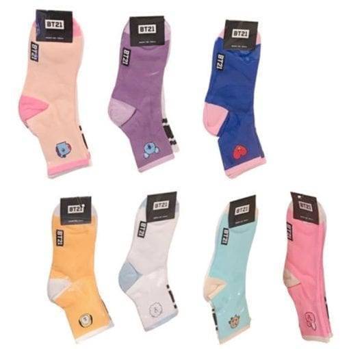 BT21 Comfortable Cotton Socks Accessories BT21 Socks cb5feb1b7314637725a2e7: BT21|CHIMMY|COOKY|KOYA|MANG|RJ|SHOOKY|TATA