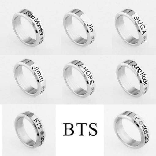 BTS Bangtan Boys Titanium Steel Rings Accessories Ring cb5feb1b7314637725a2e7: JHOPE|Jin|Suga|V|JIMIN|JUNGKOOK|Rap Monster