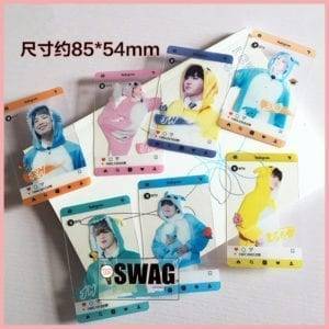 7Pcs/set Kpop BTS Muster PVC Transparent Cards Bangtan Boys Bt21 Card Fans Gift Collection Party Screenshot JIN V YLM9394 PhotoCard cb5feb1b7314637725a2e7: 1 set 