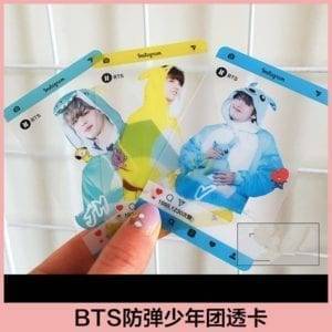 7Pcs/set Kpop BTS Muster PVC Transparent Cards Bangtan Boys Bt21 Card Fans Gift Collection Party Screenshot JIN V YLM9394 PhotoCard cb5feb1b7314637725a2e7: 1 set 