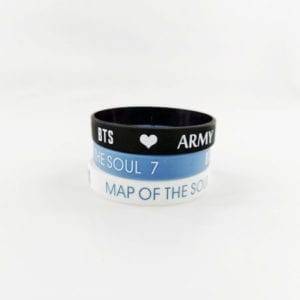 BTS MAP OF THE SOUL 7 Silicone Bracelet (2 Pieces) Accessories Bracelets BTS MAP OF THE SOUL 7 color: Black|Blue|White 