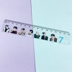 BTS MAP OF THE SOUL 7 Transparent Ruler- 8pieces Accessories Pen Stationery  