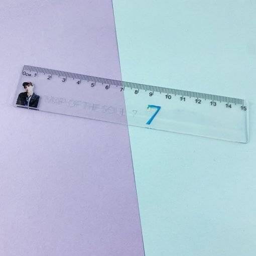 BTS MAP OF THE SOUL 7 Transparent Ruler- 8pieces Accessories Pen Stationery