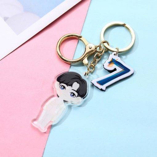 BTS Map Of The Soul 7 Cartoon Key Chain BTS MAP OF THE SOUL 7 Key Chain Color: RM|J-HOPE|JIMIN|JIN|SUGA|JK|V