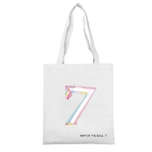 BTS MAP OF THE SOUL 7 – Tote Bag BTS MAP OF THE SOUL 7 Handbag Color: Black 01|Black 02|Black 03|Black 04|White 01|White 02|White 03|White 04