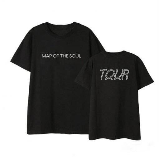 BTS MAP OF THE SOUL 7 Tour Album TShirt BTS MAP OF THE SOUL 7 T-Shirts Color: Black|White