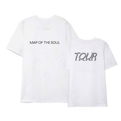 BTS MAP OF THE SOUL 7 Tour Album TShirt BTS MAP OF THE SOUL 7 T-Shirts Color: Black|White