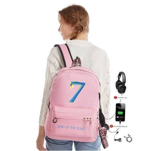 BTS Map of the soul 7 Backpack – Usb Rechargeable Schoolbag for Teenage Girls Backpack BTS MAP OF THE SOUL 7 Color: black|black|black|black|black|black|black|black|pink|pink|pink|pink|pink|pink|pink|pink|3D|3D|3D|3D|3D|3D|3D|3D