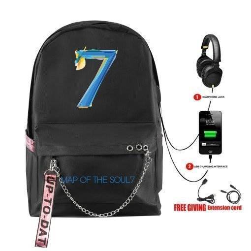 BTS Map of the soul 7 Backpack – Usb Rechargeable Schoolbag for Teenage Girls Backpack BTS MAP OF THE SOUL 7 Color: black|black|black|black|black|black|black|black|pink|pink|pink|pink|pink|pink|pink|pink|3D|3D|3D|3D|3D|3D|3D|3D