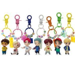 HOUSE of BTS Figures & Keychain Collection – 7PCS/set Accessories Key Chain Plaque & Figure Color: Standing|Toy Keyring|Golden Keyring|Sliver Keyring 