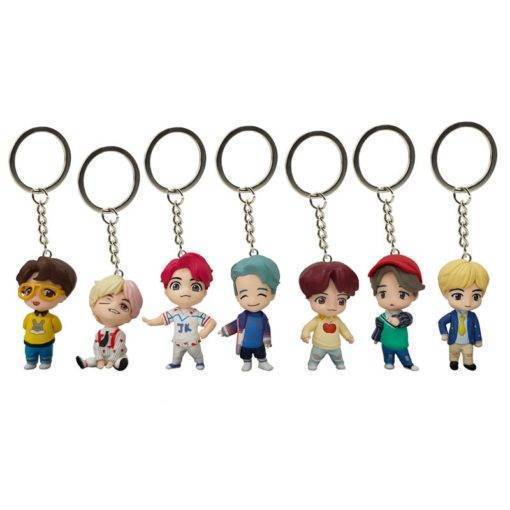 HOUSE of BTS Figures & Keychain Collection – 7PCS/set Accessories Key Chain Plaque & Figure Color: Standing|Toy Keyring|Golden Keyring|Sliver Keyring