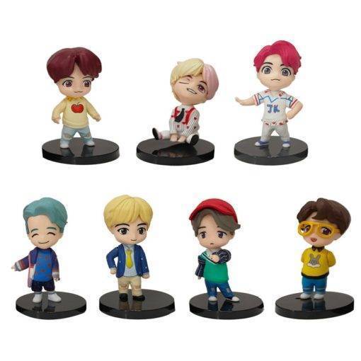 HOUSE of BTS Figures & Keychain Collection – 7PCS/set Accessories Key Chain Plaque & Figure Color: Standing|Toy Keyring|Golden Keyring|Sliver Keyring