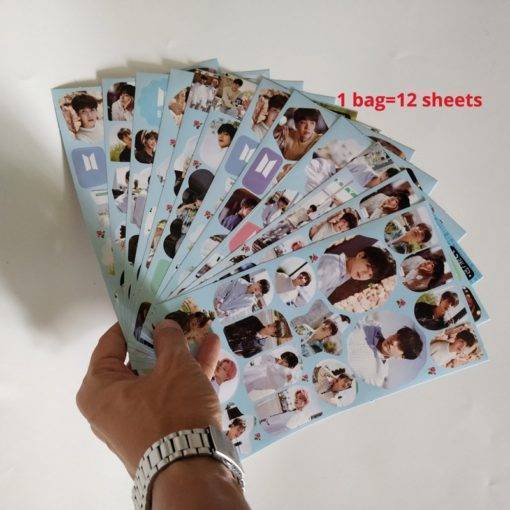 12pcs/lot Super Star Band Sticker Pack Sticker Stickers Color: 12 sheets