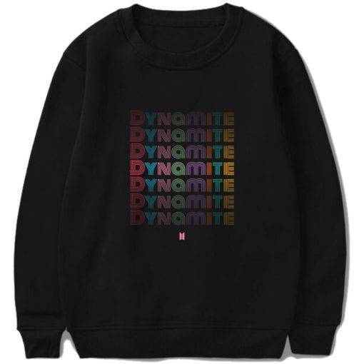 BTS Dynamite Disco Sweatshirts BTS Dynamite Merch Sweatshirts Color: A-Black|B-Black|A-White|B-White