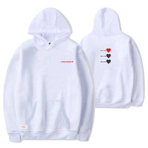 BTS Love Yourself THE FINAL Print Long Sleeve Hoodies Hoddies & Jackets Love Yourself 'Answer' Color: A Black|A White|B Black|B White|C Black|C White|G Black|G White|H Black|H White