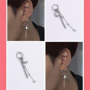 Bangtan Boys SUGA Earring Bangtan Fashion Earring Metal Color: 1 Piece Earring|1 Pairs Earring|1 Piece Ear Clip|1 Pairs Ear Clip 