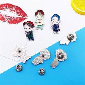 Bangtan Boys Alloy Brooch Badge Metal Pin Collection Brooch Metal Color: JHOPE|JIMIN|JIN|JK|RM|SUGA|V 