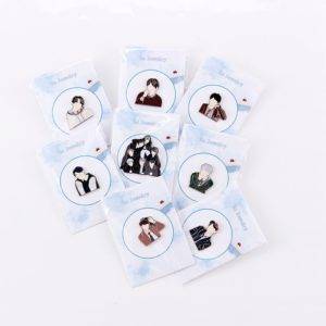 Bangtan Boys Enamel Lapel Pins Badges Brooch Metal Color: JK and v style1|JK and v style2|style2|A|glittering heart|Park Ji-hoon|Black 1|JI|Su|Rm|Jh|Jin|JK|V 