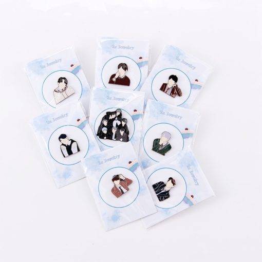 Bangtan Boys Enamel Lapel Pins Badges Brooch Metal Color: JK and v style1|JK and v style2|style2|A|glittering heart|Park Ji-hoon|Black 1|JI|Su|Rm|Jh|Jin|JK|V