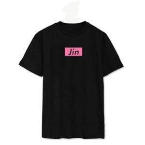 BTS Member Name T-shirts T-Shirts T-Shirts Color: JHOPE-Black|JHOPE-White|JIMIN-Black|JIMIN-White|JIN-Black|JIN-White|JUNGKOOK-Black|JUNGKOOK-White|RM-Black|RM-White|SUGA-Black|SUGA-White|V-Black|V-White 