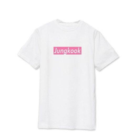 BTS Member Name T-shirts T-Shirts T-Shirts Color: JHOPE-Black|JHOPE-White|JIMIN-Black|JIMIN-White|JIN-Black|JIN-White|JUNGKOOK-Black|JUNGKOOK-White|RM-Black|RM-White|SUGA-Black|SUGA-White|V-Black|V-White