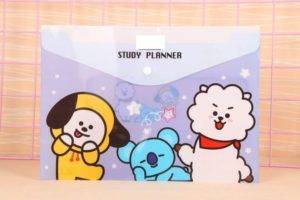 BT21 Durable A4 File Document Organiser BT21 Stationery Color: A|F|B|G|C|H|D|E 