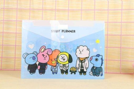 BT21 Durable A4 File Document Organiser BT21 Stationery Color: A|F|B|G|C|H|D|E